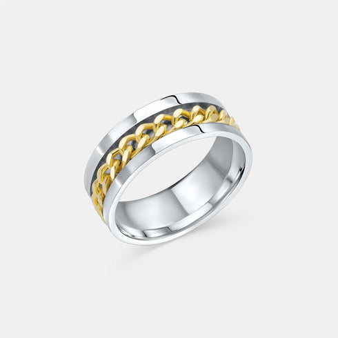 Bague Argent avec Chaîne